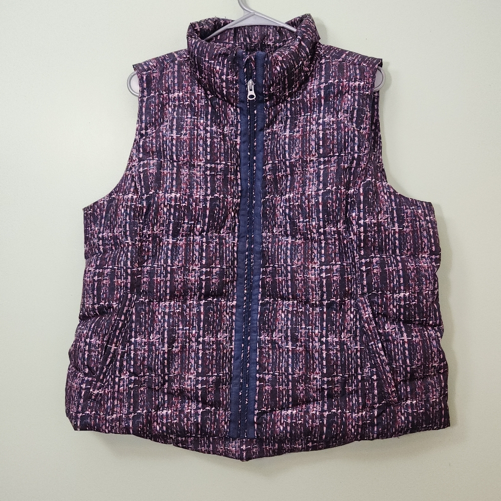 Lands' End Women's Size XL P (18) Full Zip 600 Hyper Dry Down Puffer Winter Vest